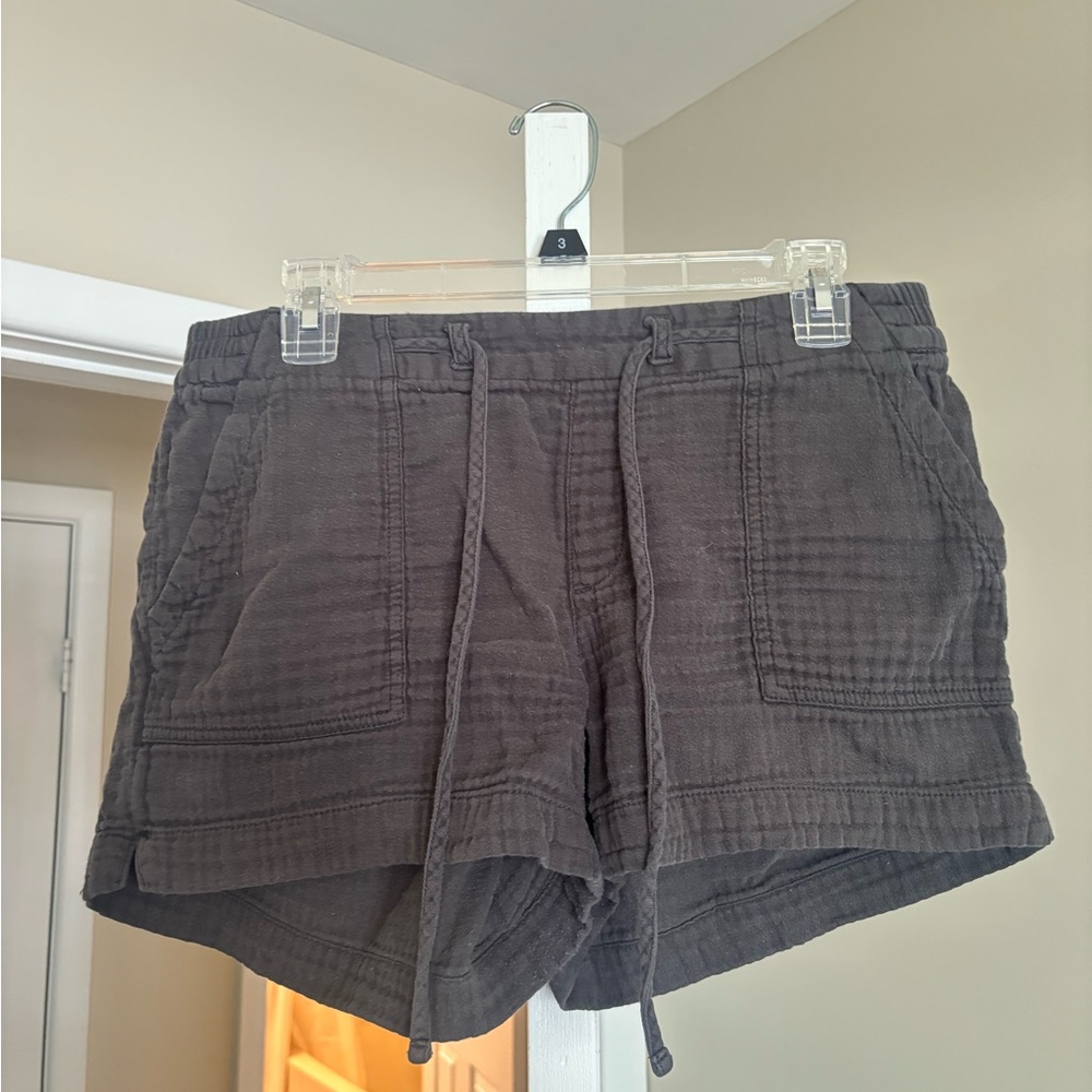 Old Navy Gray Cargo linen Shorts Relaxed Fit